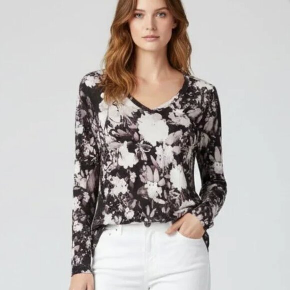 Wilfred Tops - Aritzia Wilfred Long Sleeve Floral Tunic Top
